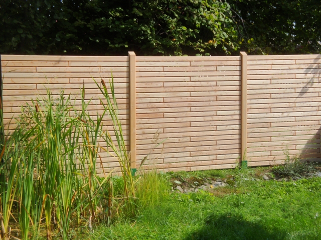 Massivzaun Rhombus-Sectio gerade L�rche 180x180cm