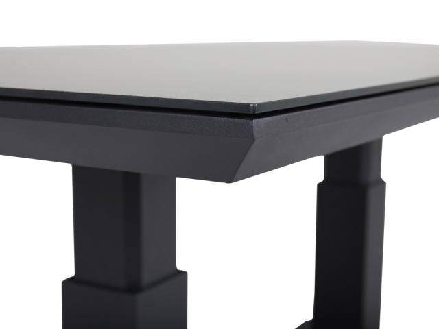 Brafab Heis Loungetisch Aluminium schwarz, 150x79cm, h�henverstellbar 48-68cm