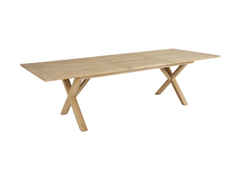 Brafab Brutus Ausziehtisch 200-265x100cm, massives Teak Natur