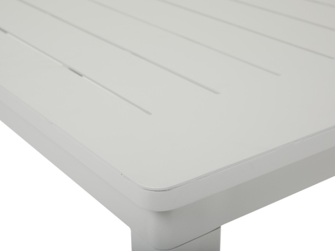 Brafab Lomma Ausziehtisch Aluminium hellgrau 194-312x100cm