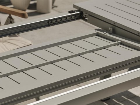 Brafab Lomma Ausziehtisch Aluminium anthrazit 194-312x100cm