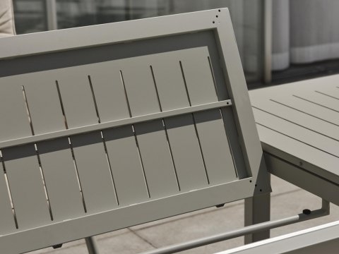 Brafab Lomma Ausziehtisch Aluminium anthrazit 194-312x100cm