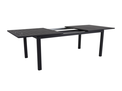 Brafab Lomma Ausziehtisch Aluminium schwarz 194-312x100cm