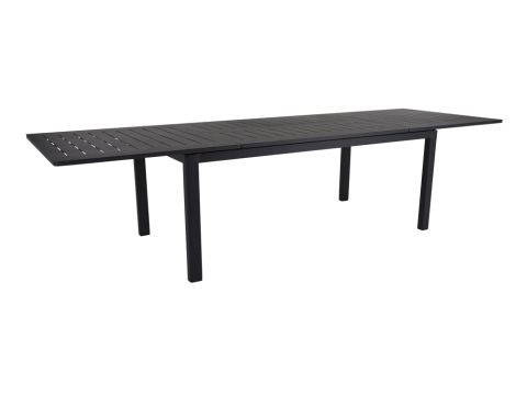 Brafab Lomma Ausziehtisch Aluminium schwarz 194-312x100cm