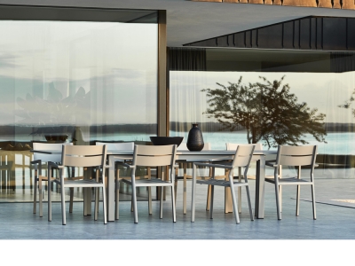 Brafab Lomma-Delia Dining-Set Aluminium khaki, 9-teilig Brafab Lomma-Delia Dining-Set Aluminium khaki, 9-teilig