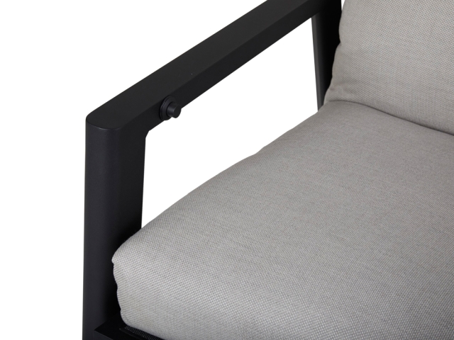 Brafab Slide Positionsstuhl, Aluminium schwarz, verstellbares R�ckenteil