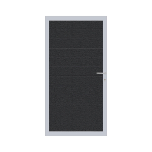 Elephant Mix and Match Zauntor Alu 90x175cm, Bausatz Füllung WPC Holzkohle Look co-extrudiert Elephant Mix and Match Zauntor Alu 90x175cm, Bausatz Füllung WPC Holzkohle Look co-extrudiert