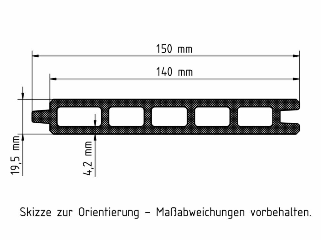 Elephant Steckzaun Mix and Match WPC Anthrazit co-extrudiert 2x14x180cm 2er Set
