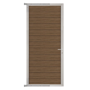 Elephant Mix and Match Zauntor Alu 90x189cm, Bausatz Füllung WPC Natural Dark Brown co-extrudiert Elephant Mix and Match Zauntor Alu 90x189cm, Bausatz Füllung WPC Natural Dark Brown co-extrudiert