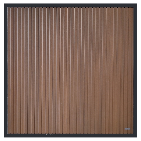 Elephant Dark Line Stripes Zaun 180x180cm Natural Dark Brown WPC co-extrudiert