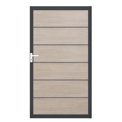 Groja BasicLine Steckzaun Premium Universal Tor 100x180cm Sheffield Oak DB703