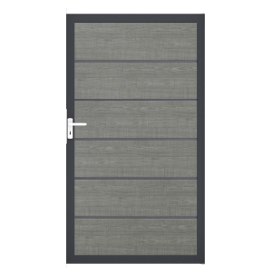 Groja BasicLine Steckzaun Premium Universal Tor 100x180cm Grey Ash Cut DB703 Groja BasicLine Steckzaun Premium Universal Tor 100x180cm Grey Ash Cut DB703