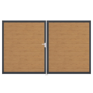 Groja BasicLine Steckzaun schmal Doppeltor DIN Rechts Sonderbreite H:180cm Asteiche natur DB703 Groja BasicLine Steckzaun schmal Doppeltor DIN Rechts Sonderbreite H:180cm Asteiche natur DB703