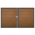 Groja BasicLine Steckzaun Premium Doppeltor DIN Rechts Sonderbreite H:180cm Golden Oak DB703