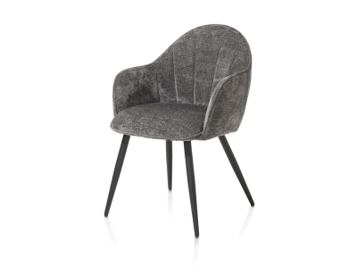 Habufa Aron Armlehnstuhl Flachgewebe, Vulcano Anthrazit