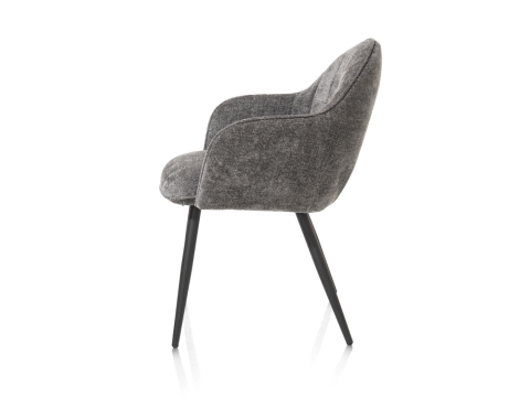 Habufa Aron Armlehnstuhl Flachgewebe, Vulcano Anthrazit