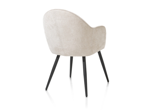 Habufa Aron Armlehnstuhl Flachgewebe, Vulcano, Creme