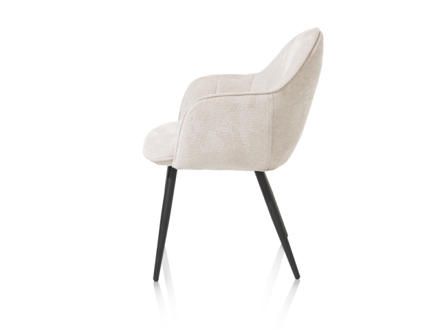 Habufa Aron Armlehnstuhl Flachgewebe, Vulcano, Creme