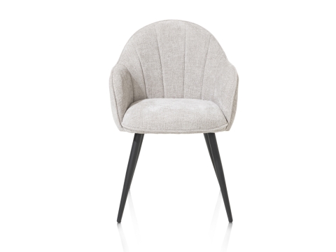 Habufa Aron Armlehnstuhl Fachgewebe Vulcano, Kiesel