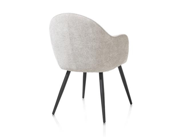 Habufa Aron Armlehnstuhl Fachgewebe Vulcano, Kiesel