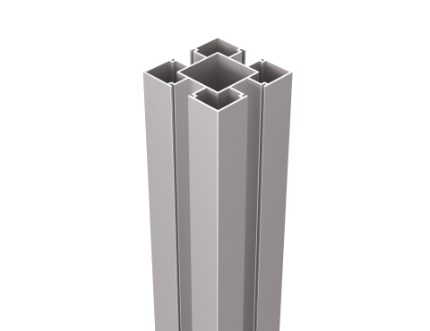 Aluminiumpfosten Typ B 9x9x200 cm, Grau