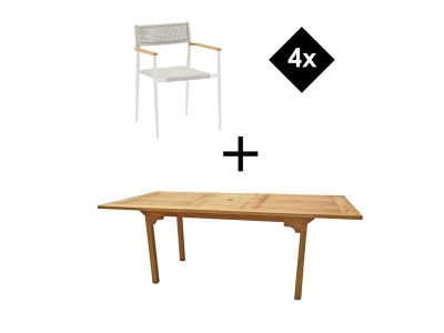 Zebra Ant-Brasilia Essgruppe Tisch 160-210x100cm Zebra Ant-Brasilia Essgruppe Tisch 160-210x100cm