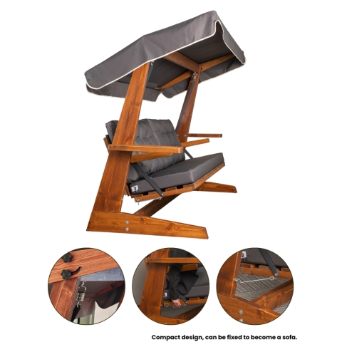 Pemode Hollywoodschaukel Viva 2400 Anthrazit