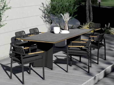 Zebra Yobex-Ajax Gartenmöbel-Set Tisch 230 x 100cm Zebra Yobex-Ajax Gartenmöbel-Set Tisch 230 x 100cm