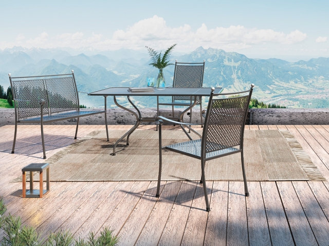 Royal Garden Excelsior 2-Sitzer Bank Eisengrau