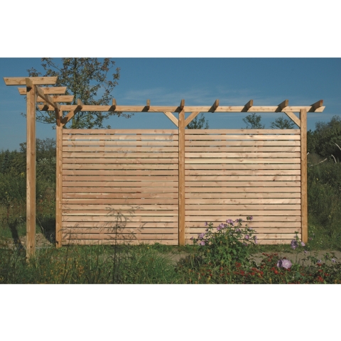 Sichtschutzzaun Rhombus L�rche-Douglasie, 20 Leisten 180x180cm