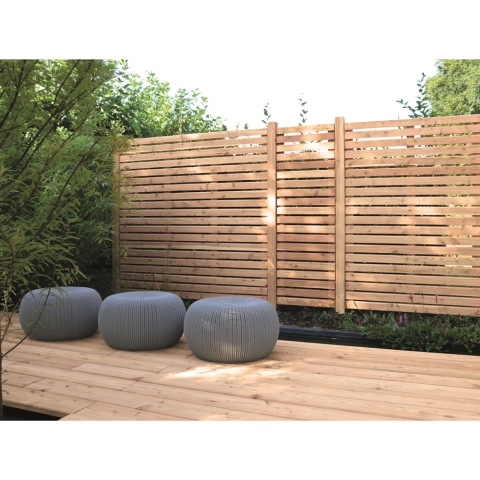 Sichtschutzzaun Rhombus L�rche-Douglasie, 20 Leisten 90x180cm