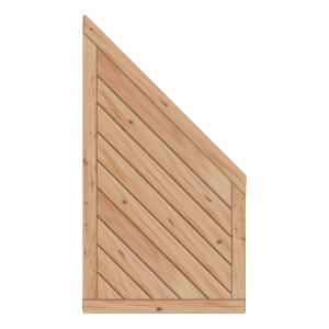 Sichtschutzzaun Lyon L&auml;rche-Douglasie 90-165-80cm Abschlu&szlig;element