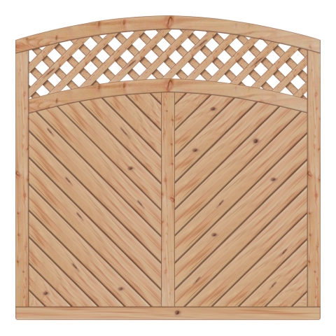 Sichtschutzzaun Lyon L�rche-Douglasie mit Rankgitter 180-180-165cm