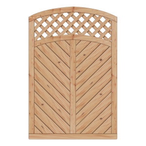 Sichtschutzzaun Lyon L&auml;rche-Douglasie mit Rankgitter 120-180-165cm