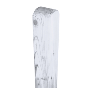 Zaunpfosten Fichte Grauwei&szlig; 9x9x210cm Rundkopf
