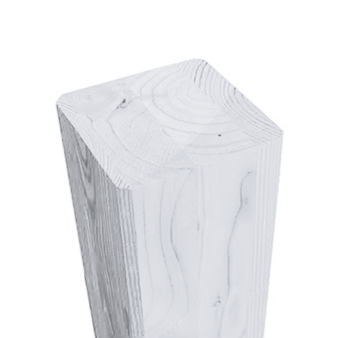 Zaunpfosten Fichte Grauwei� 9x9x210cm Kopf abgeschr�gt