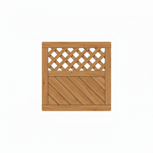 Vorgartenzaun Lugano L&auml;rche-Douglasie 90x90cm mit Rankgitter