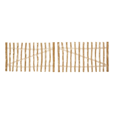 Rustik-Doppeltor Haselnuss 300x90cm