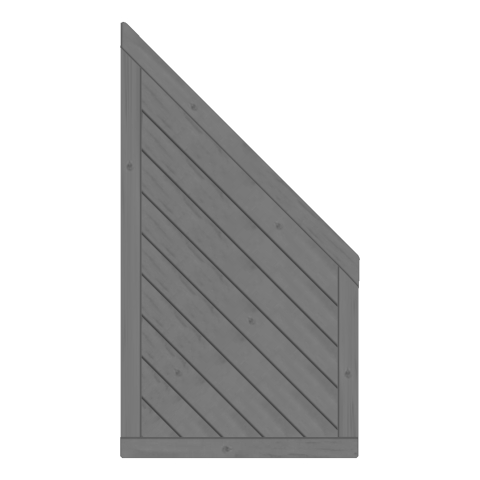 Sichtschutzzaun Lyon Fichte farbbehandelt Granit 90-165-80cm