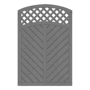 Sichtschutzzaun Lyon Fichte farbbehandelt Granit 120-180-165cm mit Rankgitter Sichtschutzzaun Lyon Fichte farbbehandelt Granit 120-180-165cm mit Rankgitter