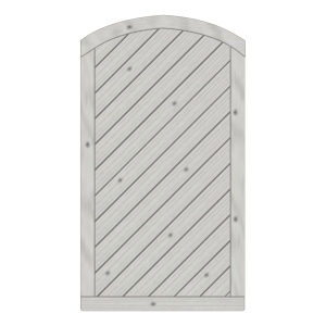 Tor Lyon Fichte Grau farbbehandelt 100-180-165cm ohne Beschlag