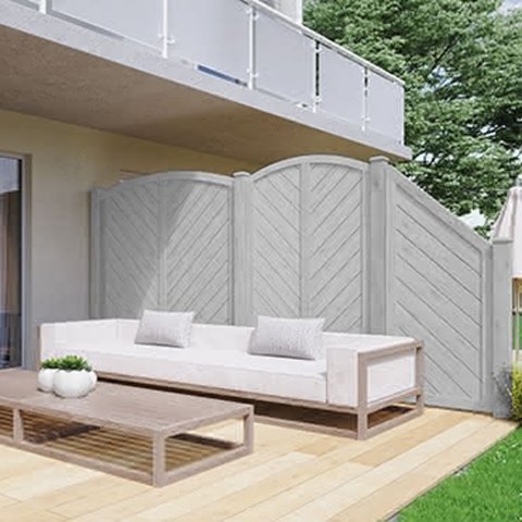 Tor Lyon Fichte Grau farbbehandelt 100-180-165cm ohne Beschlag