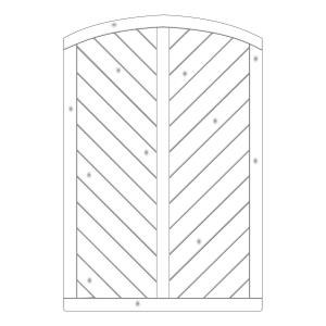 Sichtschutzzaun Lyon Fichte farbbehandelt Grauwei&szlig; 120-180-165cm