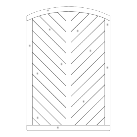 Sichtschutzzaun Lyon Fichte farbbehandelt Grauwei� 120-180-165cm