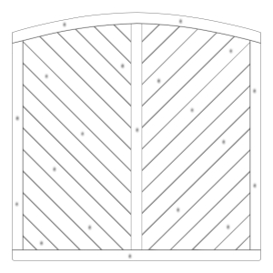 Sichtschutzzaun Lyon Fichte farbbehandelt Grauwei&szlig; 180-180-165cm
