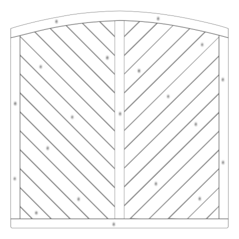 Sichtschutzzaun Lyon Fichte farbbehandelt Grauwei� 180-180-165cm