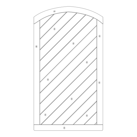Tor Lyon Fichte farbbehandelt Grauwei� 100-180-165cm ohne Beschlag