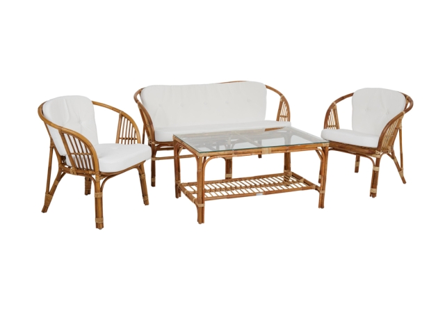 Brafab Astrakan Gartenm�bel Set, 4-teilgig aus Naturrattan