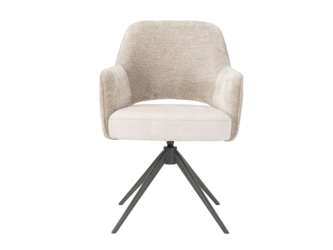 Habufa Brad Armlehnstuhl drehbar, Calabria Champagne-Creme