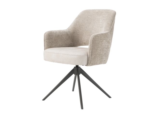 Habufa Brad Armlehnstuhl drehbar, Calabria Champagne-Creme